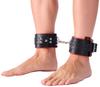 Padded Leather Ankle Cuffs Black-Red - The Red - Handcuffs