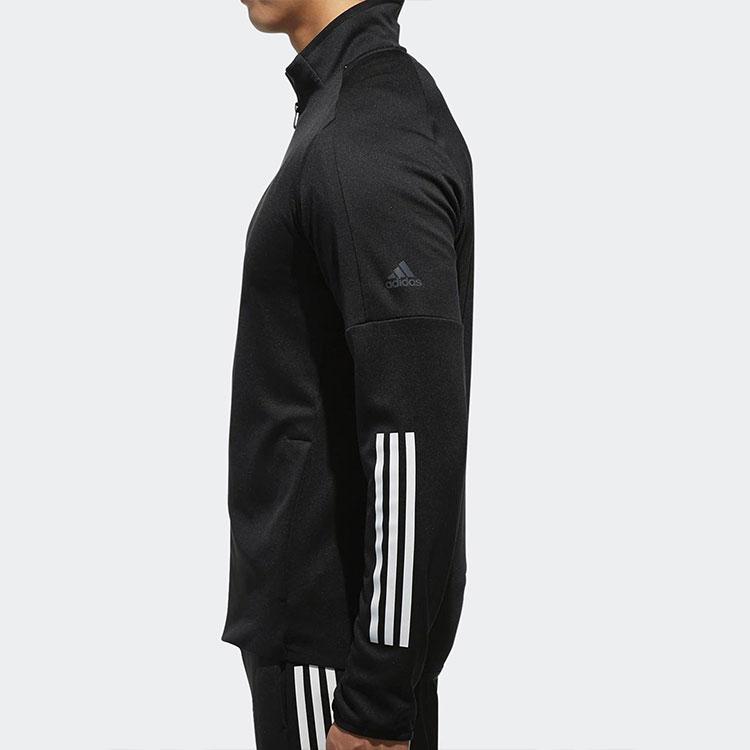 Adidas Tennis Track Jacket With Striped Logo Print Men Outerwear Black CF7970