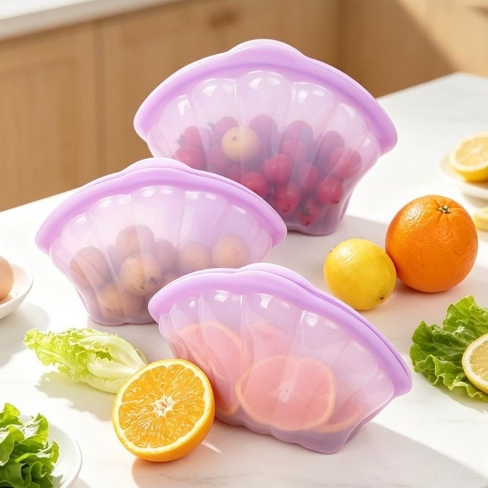 Shell Shape Fresh Keeping Bag Food Grade Food Packaging Bag Simple Freezer Bag  for Kitchen
