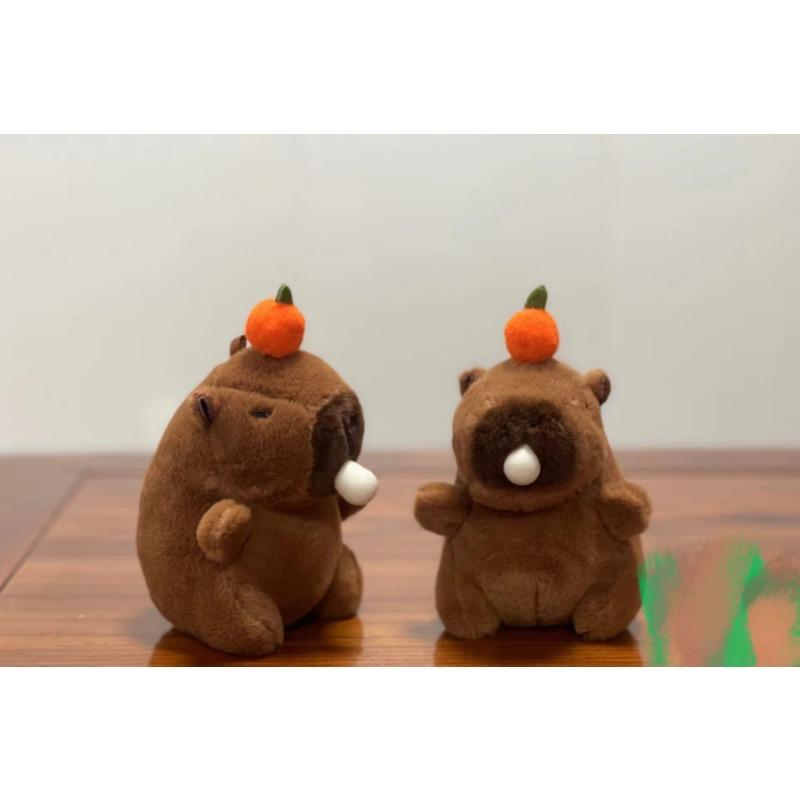 

Creative Plush Kapibala Blowing Bubble Keychain Pendant Cute Couple Schoolbag Keychain Small Hanging Decoration 4 inch