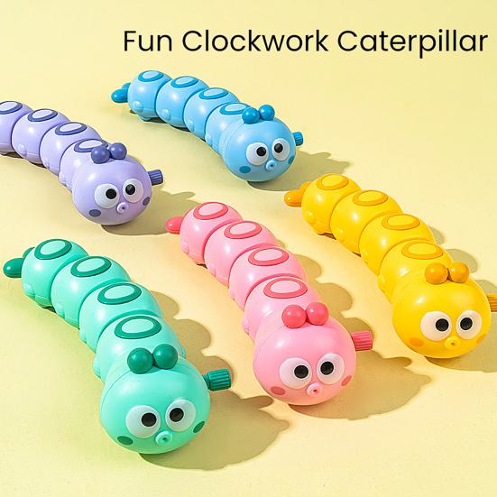 Wind-Up Caterpillar Toy Mechanical Crawling Insect Safe Non-Toxic Baby Toy Educational Kids Toy Guides Babies to Crawl Birthday Gift for Toddlers