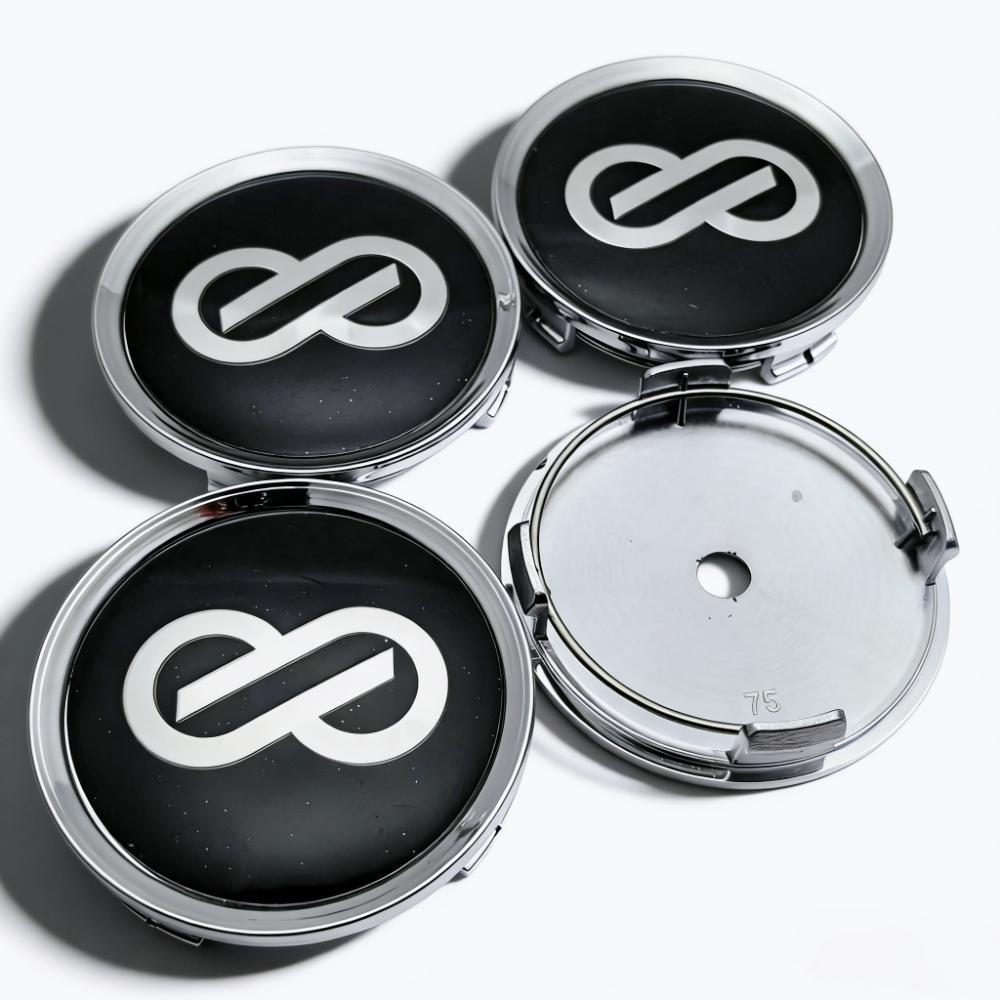 4pcs JDM ENKEI Logo Emblem Badge Car Wheel Center Caps 75MM 70MM Wheels Hub Cap Rim Hubcaps Dust Cover Replace Car Accessories