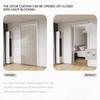 Blackout Accordion Style Magnetic Screen Door 100x230cm/39.4x90.6in for Closet Pleated Folding Doorway Curtain Accordion Door Interior Room Divider