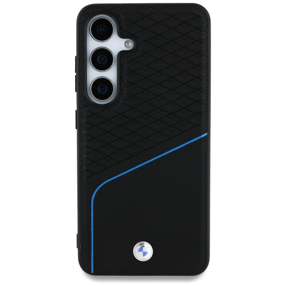 Bmw Case Leather Textured And Smooth     Magsafe For Samsung Galaxy S25 Black