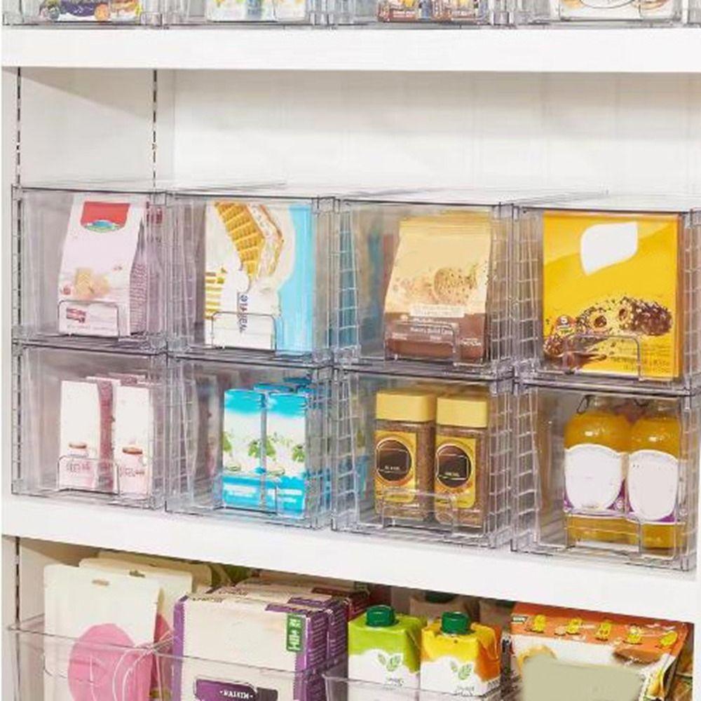 1/2pcs Plastic Stackable Storage Drawers 12 Inch Desktop Storage Box Spice Organizer  Kitchen
