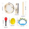 5Pcs Wood Percussion Instruments for Children Preschool Educational Learning Set