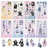 8 Korean Sweet and Cool Girl Face Change Stickers DIY Hand Account Small Card Mobile Phone Case Decoration Guka Stickers