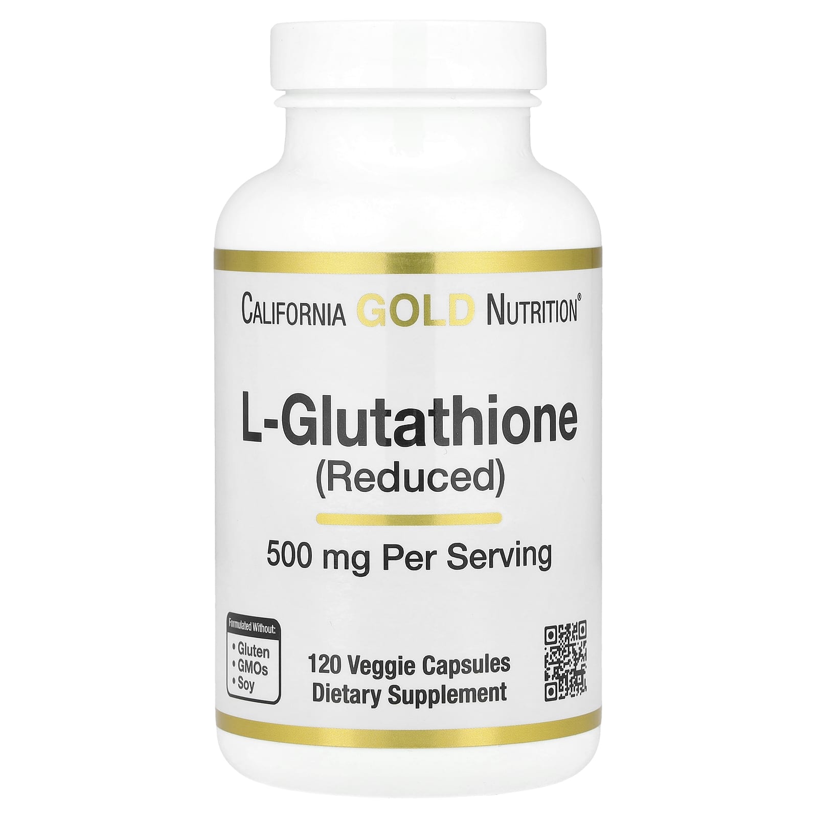 

L-Glutathione (Reduced), 500Mg, 120 Veggie Caps