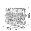 Non-Toxic 4719Pcs Technical V12 Engine 3D Building Blocks Motorized Power Functions Moc Mechanical Model Creative Desktop Display Gift