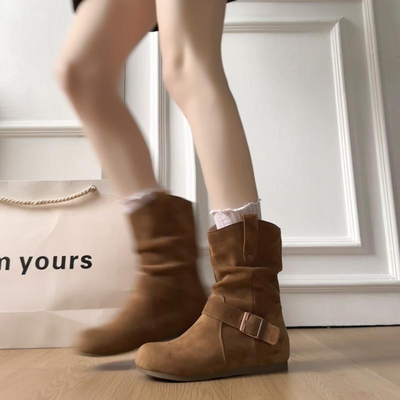 Platform short boots women's 2025 new autumn soft leather retro comfortable Maillard Martin boots women's fashion versatile women's shoes