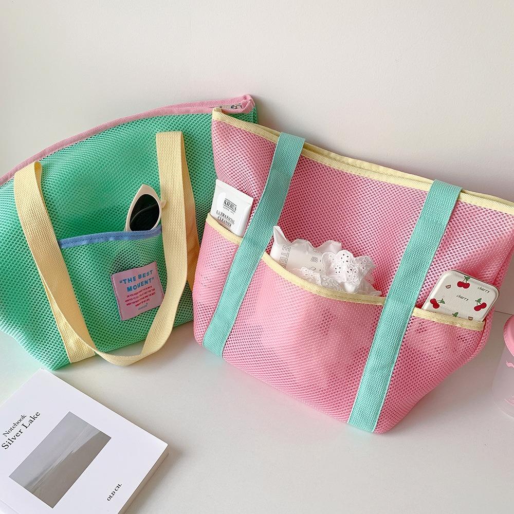 Mesh Makeup Storage Bag Large Capacity Travel Handbag New Shoulder Bag