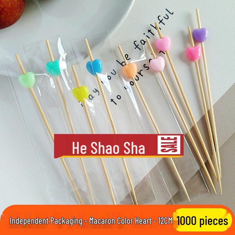 Yingtang Wooden Heart Cocktail Picks