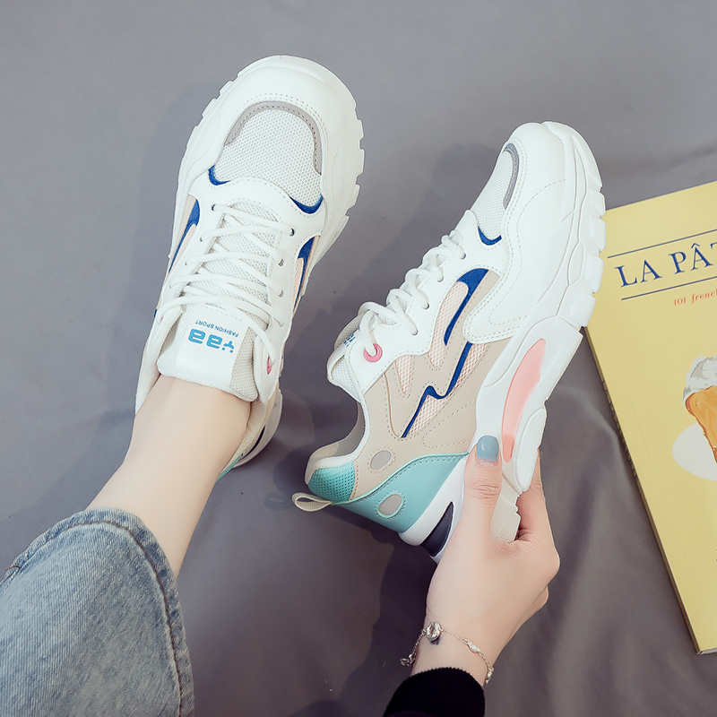 Big Sole Round Nose Platform Woman Platform Heeled Shoes High Heel Boots Women Sneakers Sport Runing Sunny Ternis Shooes