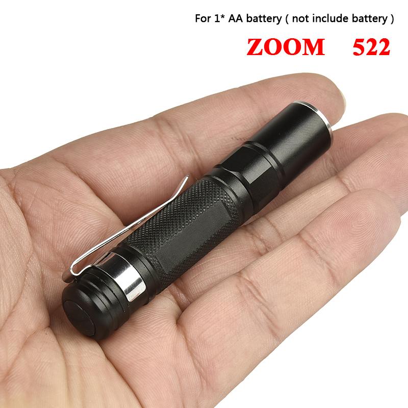 Zoomable Led Flashlight 1 Switch Mode Night Walking Lamp Pen Light Mini Penholder Car Maintenance Work Torch Dentist Lighting