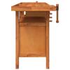 VidaXL Workbench with Drawers and Vises 162x62x83 Cm Solid Acacia Wood 153324