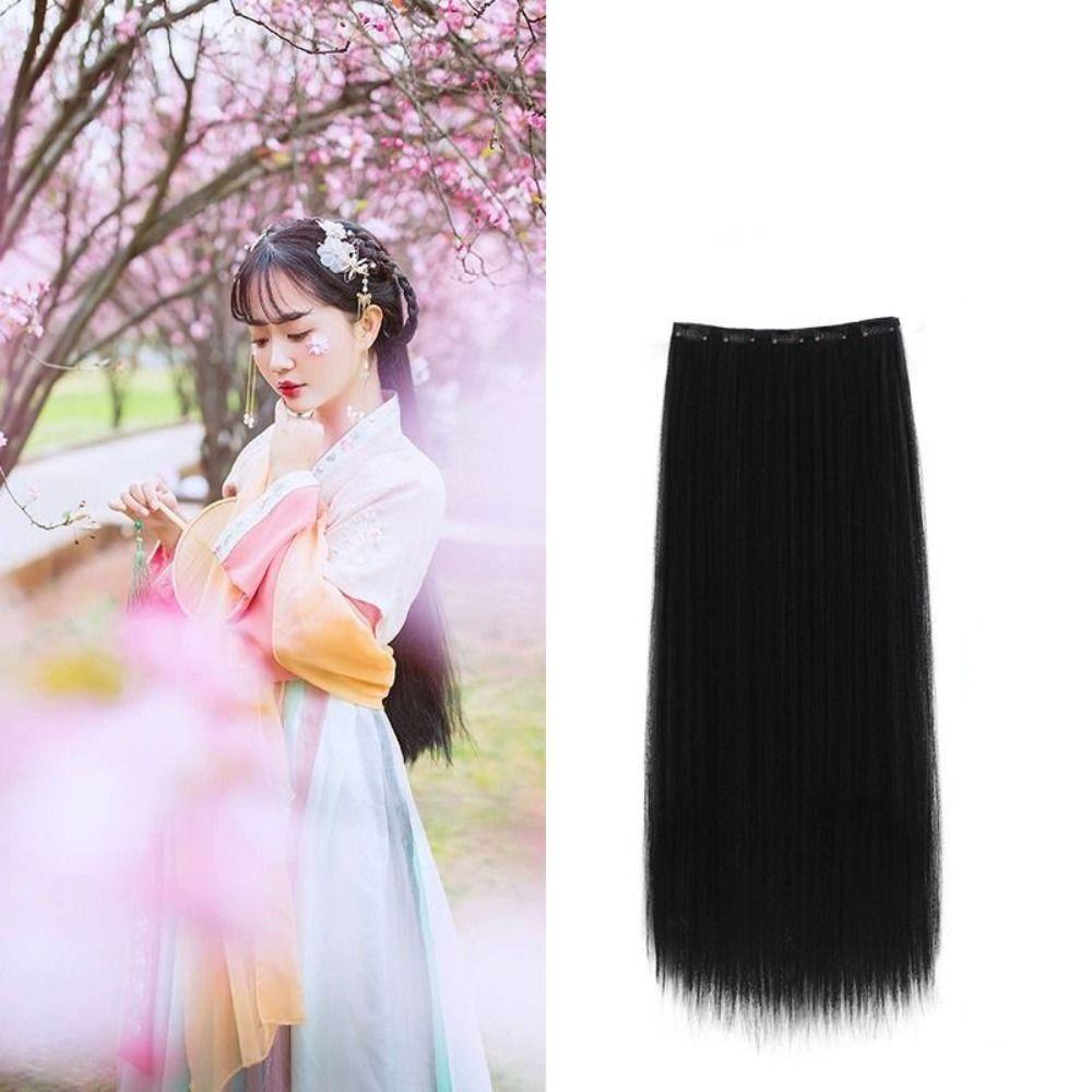 Traditional Long Straight Hair Piece Ancient Hanfu Wig Pads False Hanfu Wig Piece Women