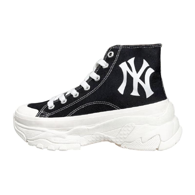

MLB Chunky High Canvas Shoes Unisex High top Black Sneakers 32SHU1011-50L 44