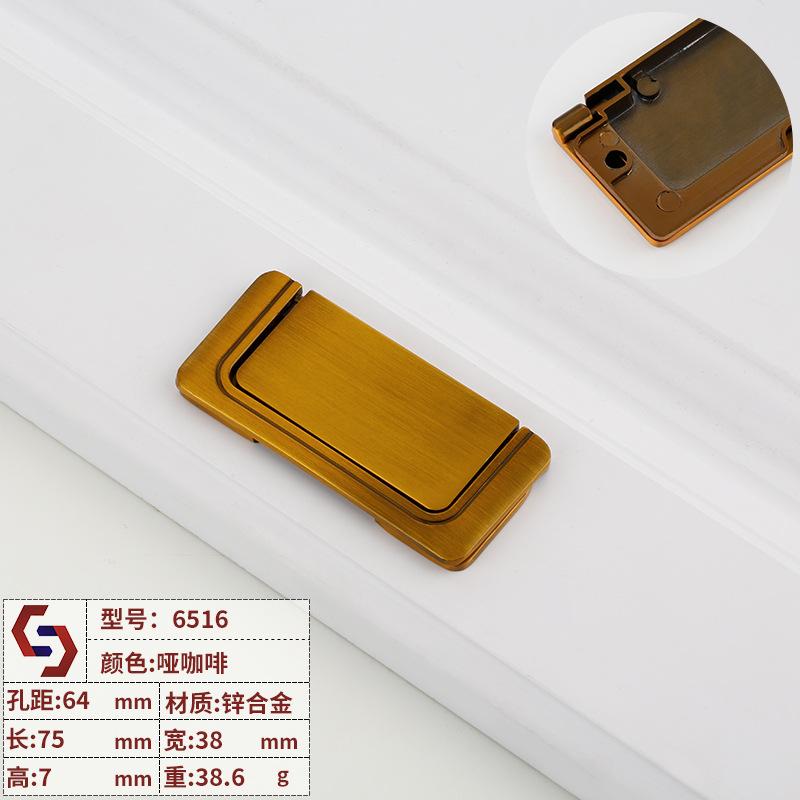 1pcs Modern Hidden Furniture Handles Black Gold Drawer Door Pull Handles for Cabinets and Drawers Beside  Knobs Cupboard Knob