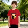 Kids Printed Round Neck Short Sleeve Loose Fit T-Shirt Casual Summer Top
