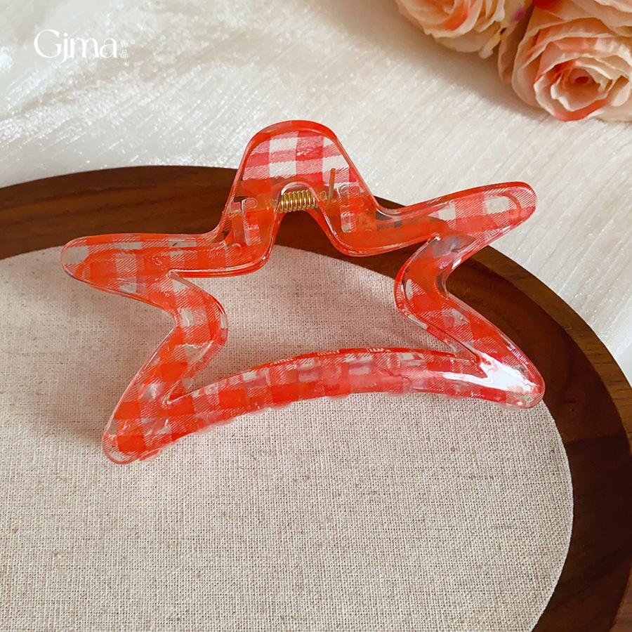 French Simple Transparent Acrylic Mesh Flower Hairpin Delicate Shark Clip Design Hair Accessories