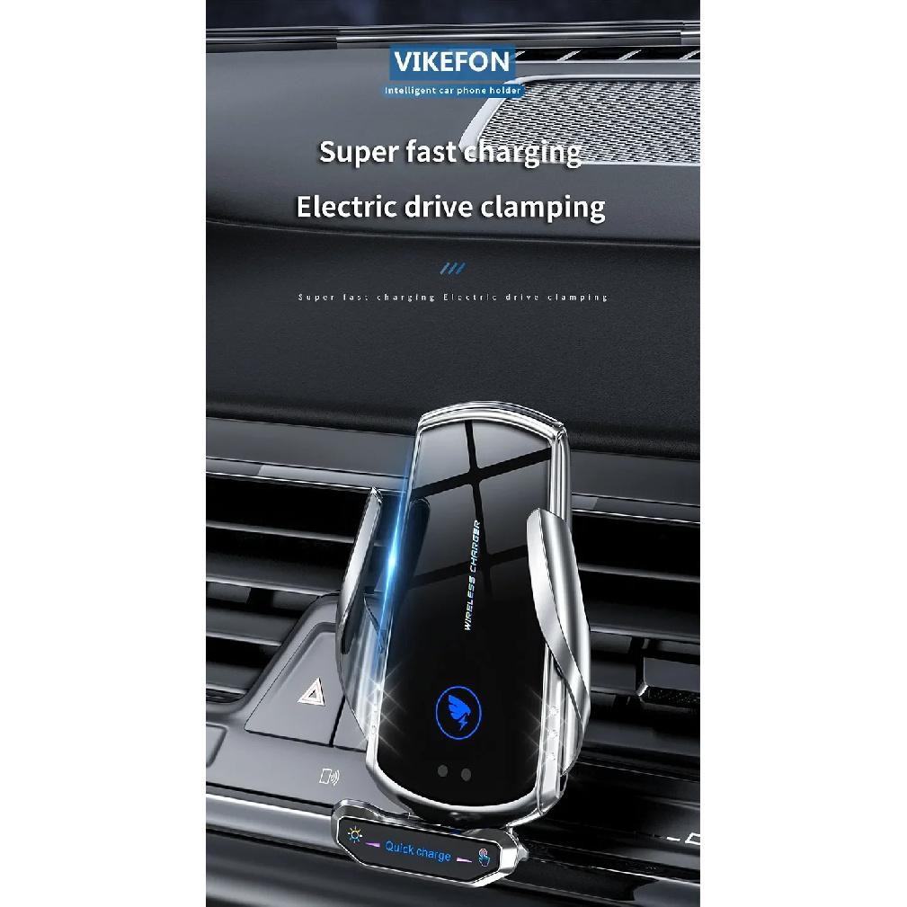 Caricabatterie Wireless Supporto per Telefono da Auto Stand Stazione di Ricarica Rapida 15W Per iPhone Xiaomi Samsung Huawei Caricabatterie Wireless Magnetico da Auto