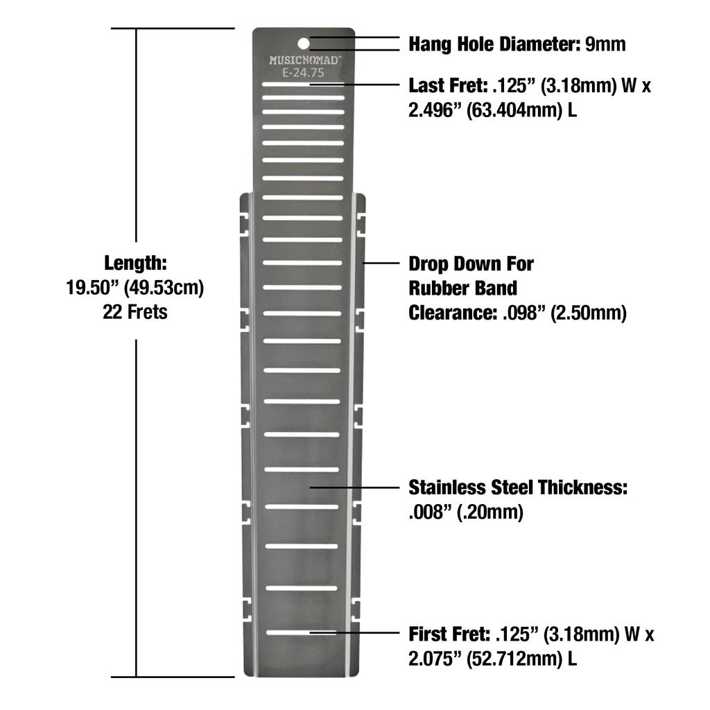 MUSIC NOMAD Fret Cleaning Fret Shield Fret Guard for Scale Guitars 24.75" (MN804)