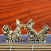 1Pc Exquisite Handcrafted Brass Horse Figurine Ancient Copper Color Ornament Copper Animal Sculpture Home Decor Crafts