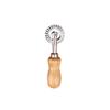 2 Pcs Biscuits Wheel Cutter, Pasta Cutter Wheel, Ravioli Pizza Cutter Wheels With Long Wooden Handle Dumpling Lace Making Noodle Dough Ruffled Edge
