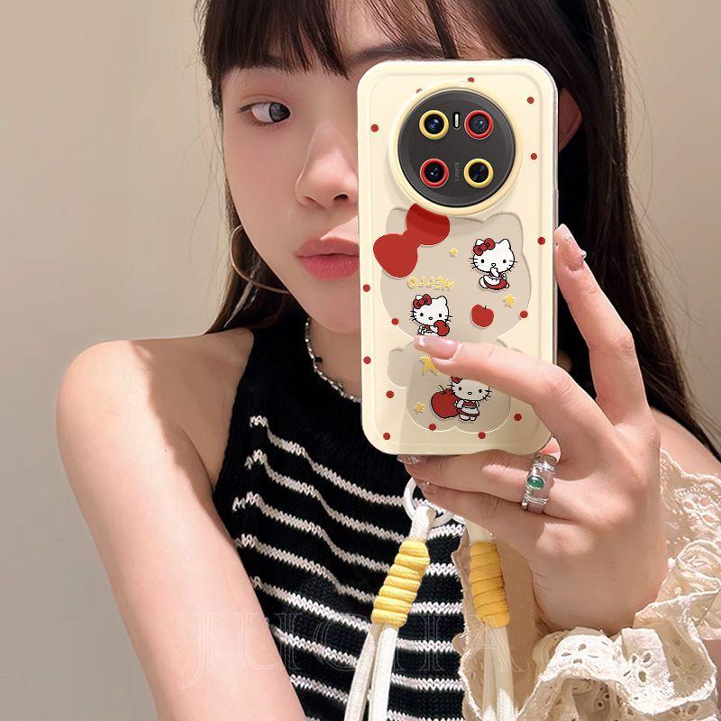 Applicable polka dot Hello Kitty Huawei mate70 mobile phone case cartoon cute HUAWEImate60pro new 50