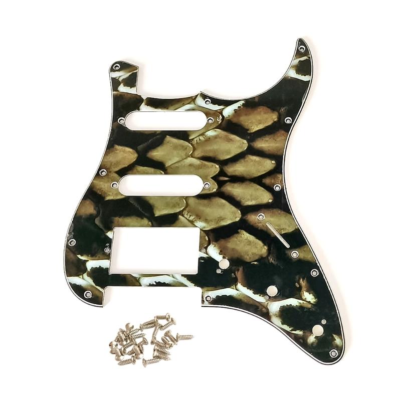 4-lagiges 11-Loch Gitarren-Bass-Schlagbrett Kratzschutz Pickguards für 6-Saiten Standard-Bassgitarre Musikinstrumententeil