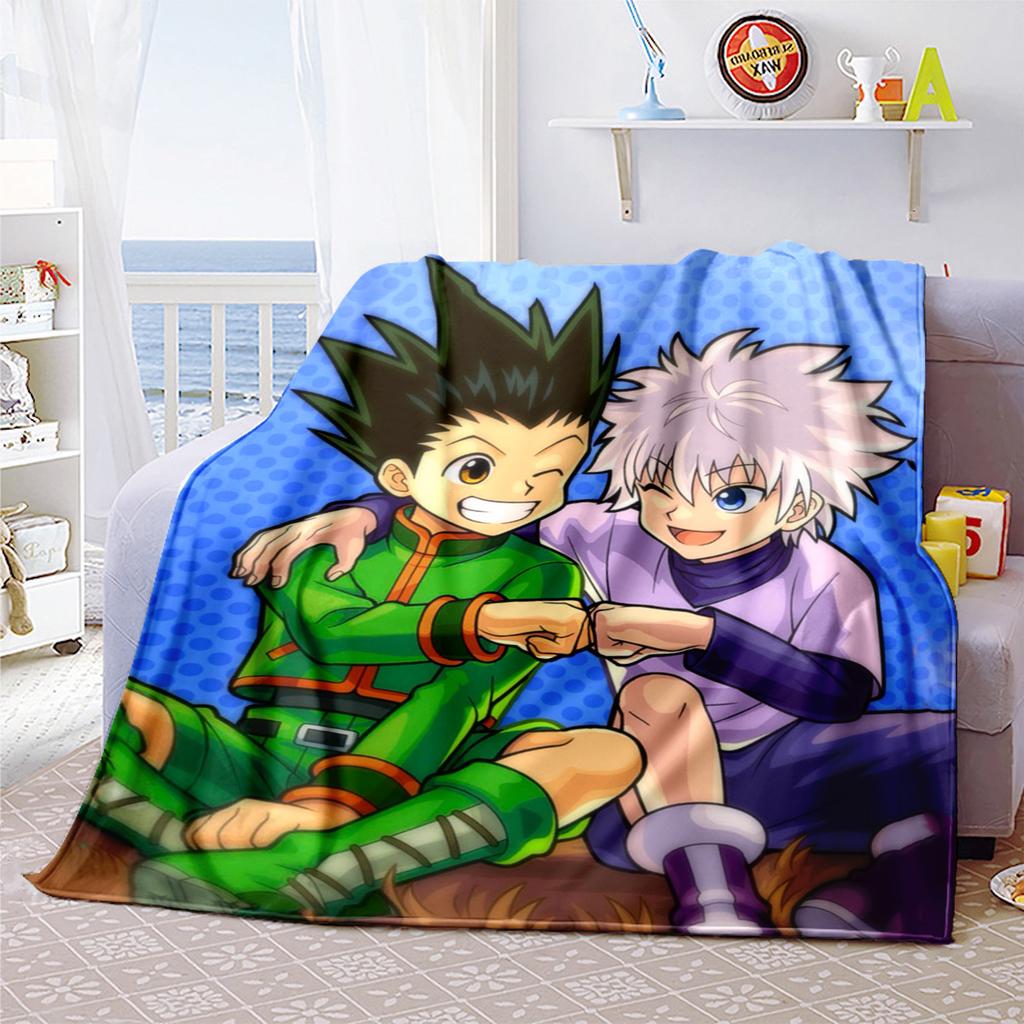 Hunter X Hunter Plush Blanket Soft Comfortable All Seasons Suitable Sofa Office Nap Travel Festive Gift Perfect Fans Anime Series