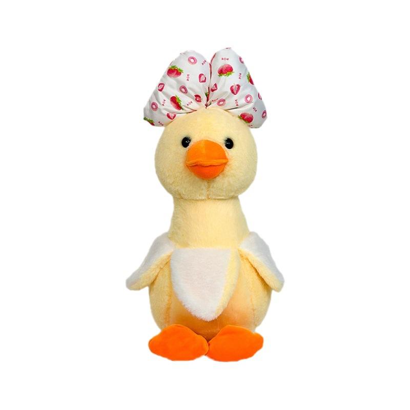 Bow Banana Duck Plush Toy Children's Companionship Doll Grab Machine Doll Activity Gift