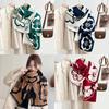 Flower Pattern Cashmere Scarf Warm Bufanda Stoles  Women Winter Season Fashion Accessory