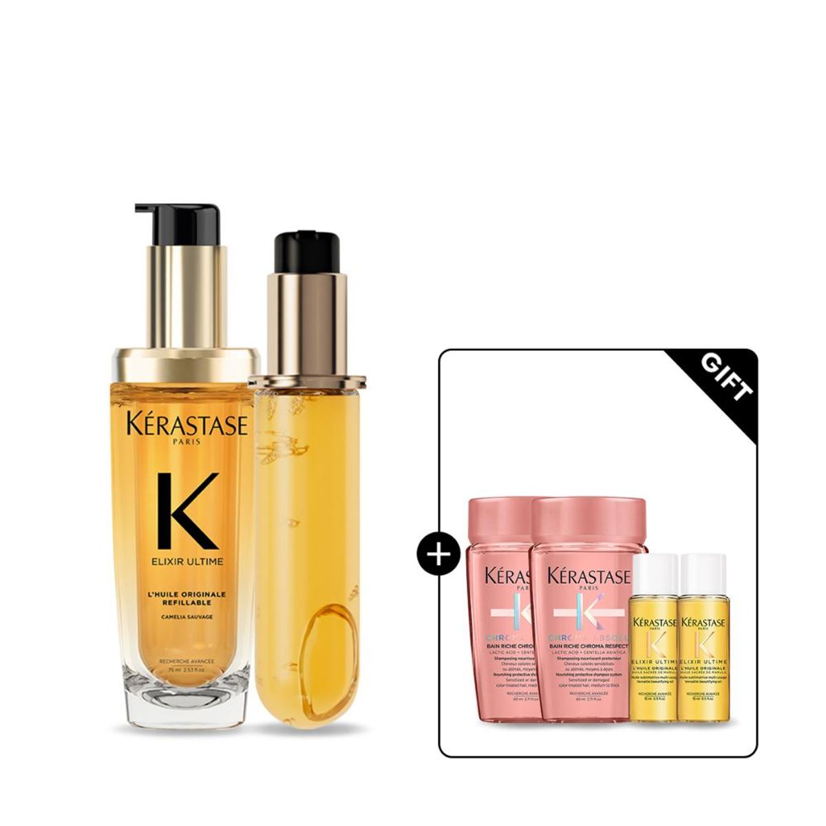 Elixir Ultime Original Hair Oil 75ml + Refill 75ml Set