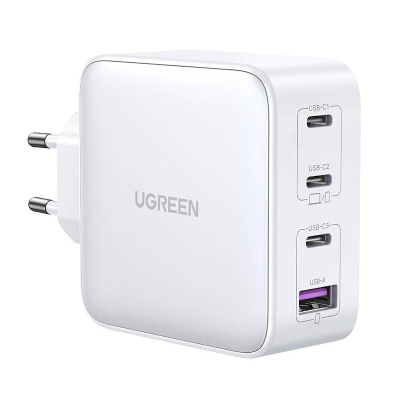 Ładowarka Sieciowa Ugreen 15337 Nexode, 3Xusb-C, Usb-A 3.0, Pd3.0, Qc4.0, Gan, 100W (Biała)