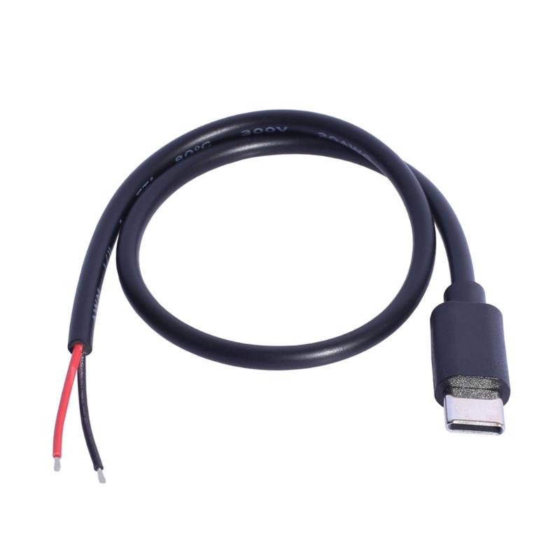 

USB Type C Male Plug to 2Pin Pigtail Cable 15W 30CM for Repair or Replacement Charging Needs 1