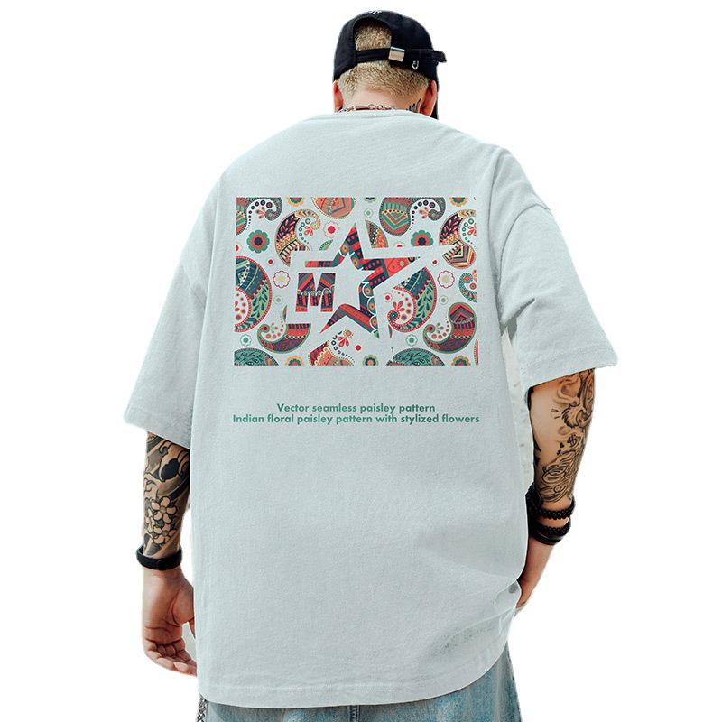 8XL Μοντέρνο Ανδρικό Μπλουζάκι Μανίκι Μισό Αμερικανο-Ιαπωνικού Στυλ, 2023 Streetwear με Στρογγυλή Λαιμόκοψη.