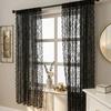 1 Panel Vintage Lace Curtains Rod Pocket Sheer Curtain Long-Romantic Flowers Branch Window Curtain for Living Room French Decor
