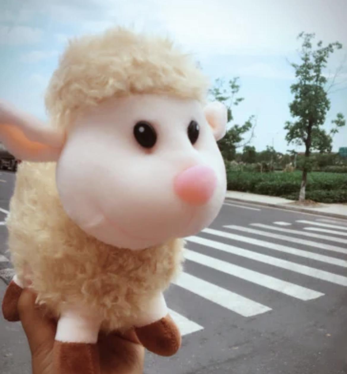 

Export Korea Market High Quality Long plush Sheep Stuffed Animal Plush simulation Lamb Doll Toys for Children Room Decor Present about 23cm