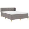 Boxspring Bed with Headboard Taupe 140 X 200 Cm Fabric
