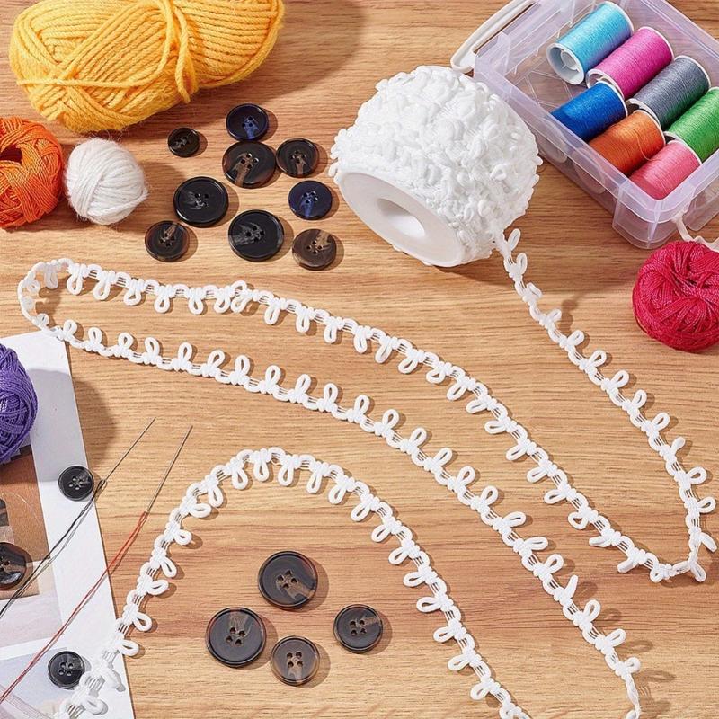 20Yard Long Elastic Polyester Button Straps Detachable Collar Button Closure For Shirt Dress Jackets Sewing Accessories