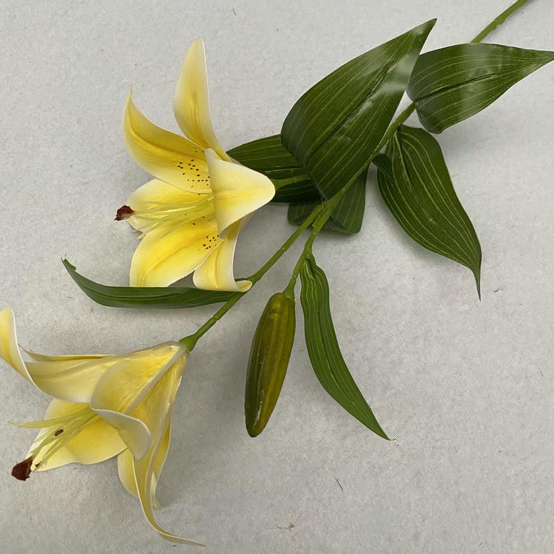 Cloth Realistic 3d Artificial Lilies Fake Flowers For Wedding Decor Home Props