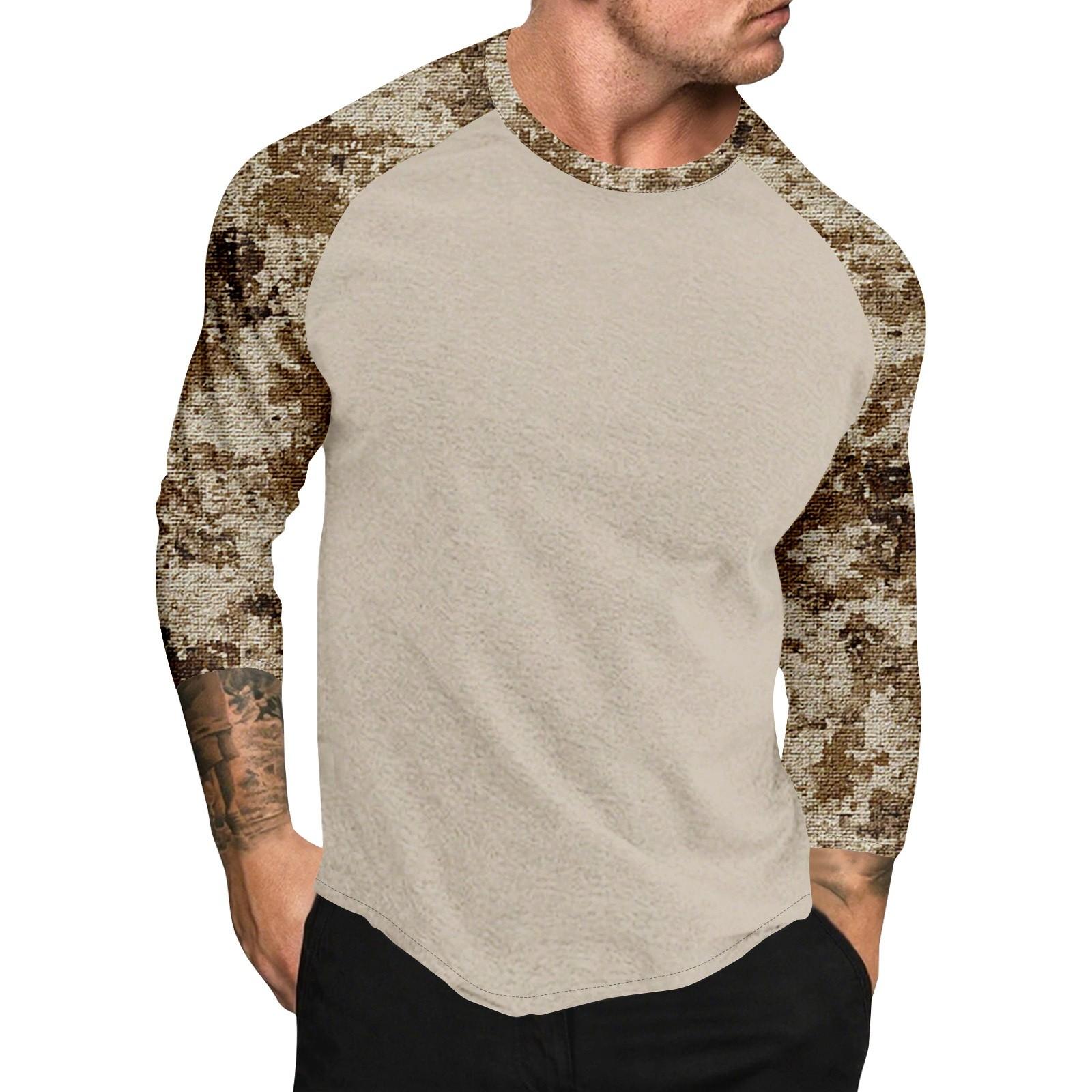 

Мужской топ с короткими рукавами реглан с принтом в стиле камуфляж L