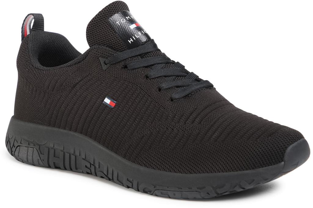 Sneakers Tommy Hilfiger Signature Knitted Trainers (FM0FM02838) Black