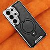 High End Leather Phone Case, for Samsung S26 Ultra S26 Plus S26 Edge 360 ° Rotating Magnetic Bracket Anti Drop Protective Cover
