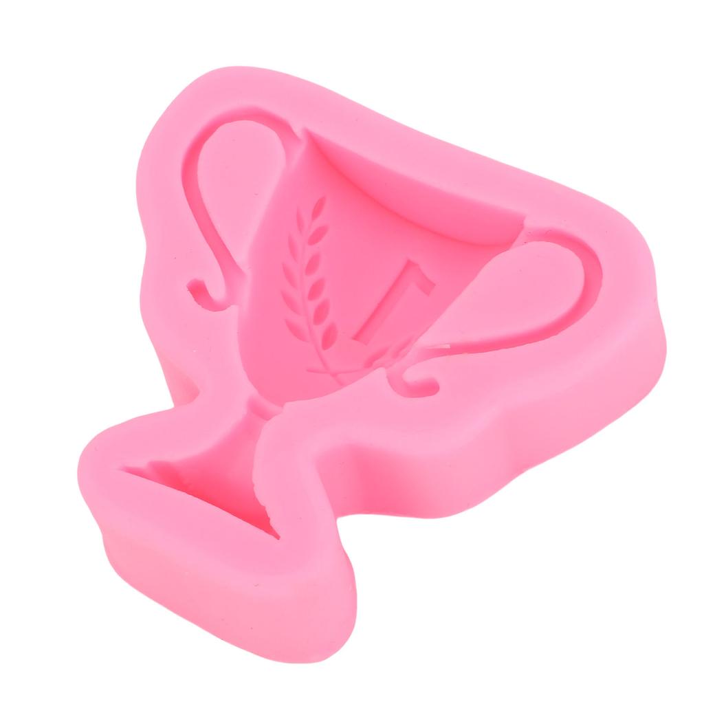 Silicone Fondant Mold Trophy Shape Chocolate Mould for Cake Decoration Cupcake Topper Home Baking