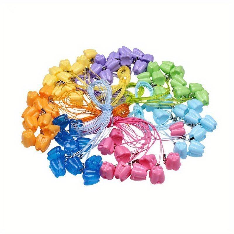 

20PCS/50PCS Random Color Tooth Shape Box - Tooth Storage Box Organizer Container Gift Box Pink