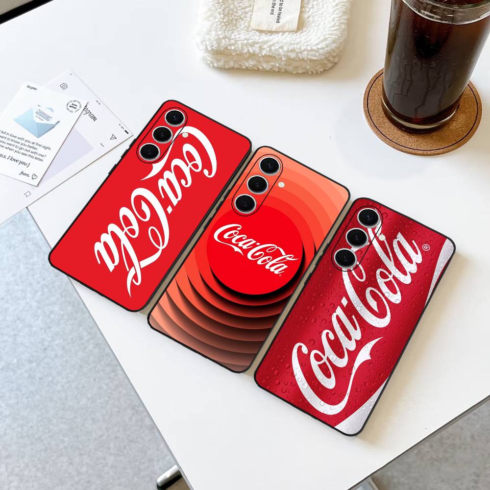 Logo C-Coca C-Cola Fashion Phone Case For Samsung S 24 Fe 25 Ultra Plus 20 Lite 21 30 22 23 24 22 Ultra 5G Fundas