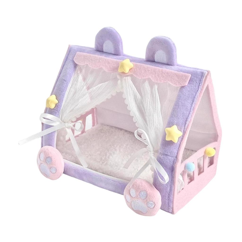 Doll Tent Bed Dollhouse Accessories Miniature Princess Furniture for Living Room Home