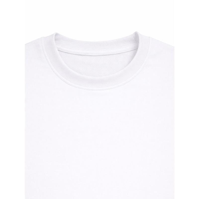 European Size Boys Round-neck Short-sleeved T-shirt with Colorful Jigsaw Pattern Print